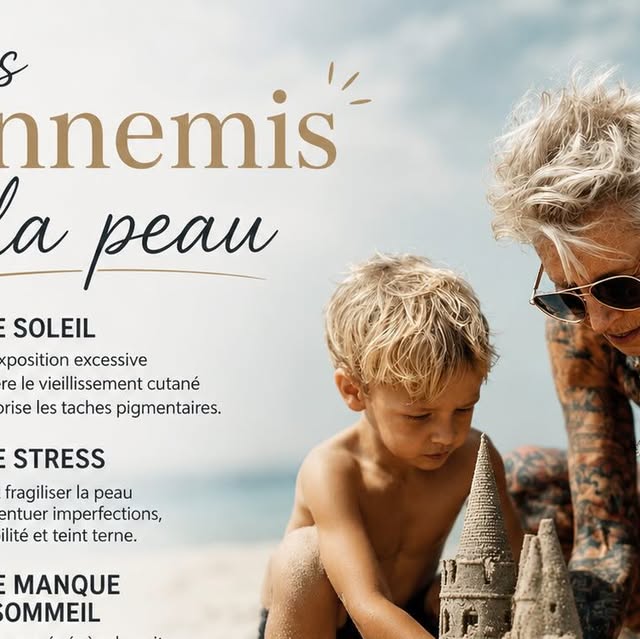 5 ennemis de la peau soleil stress sommeil pollution tabac vieillissement cutané