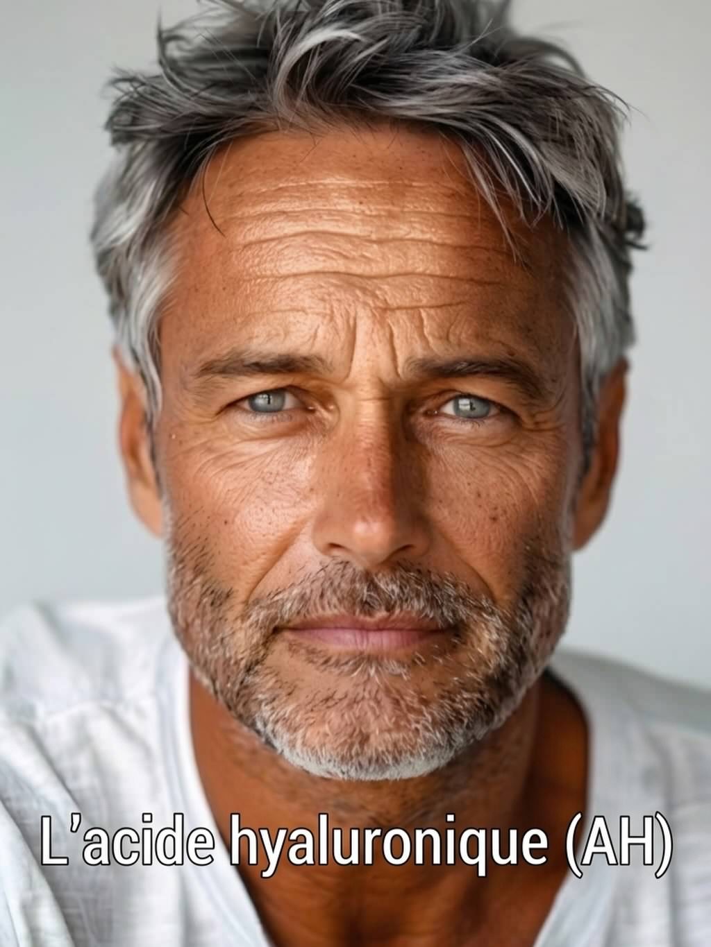 Infographie acide hyaluronique : rôle hydratation, volumateur, comblement rides, médecine esthétique