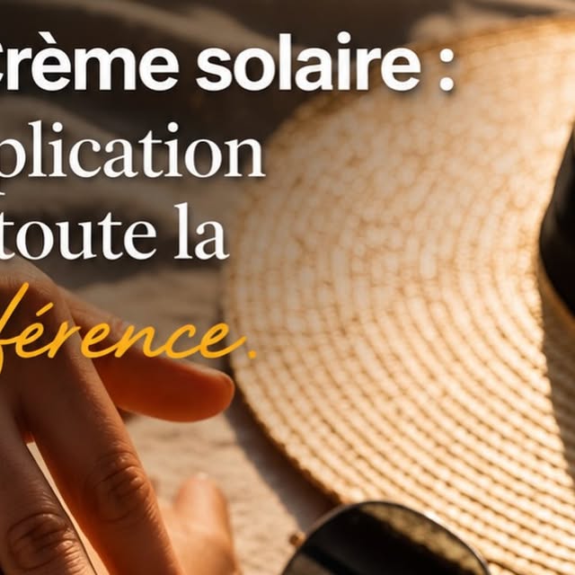 Application de crème solaire pour protéger la peau