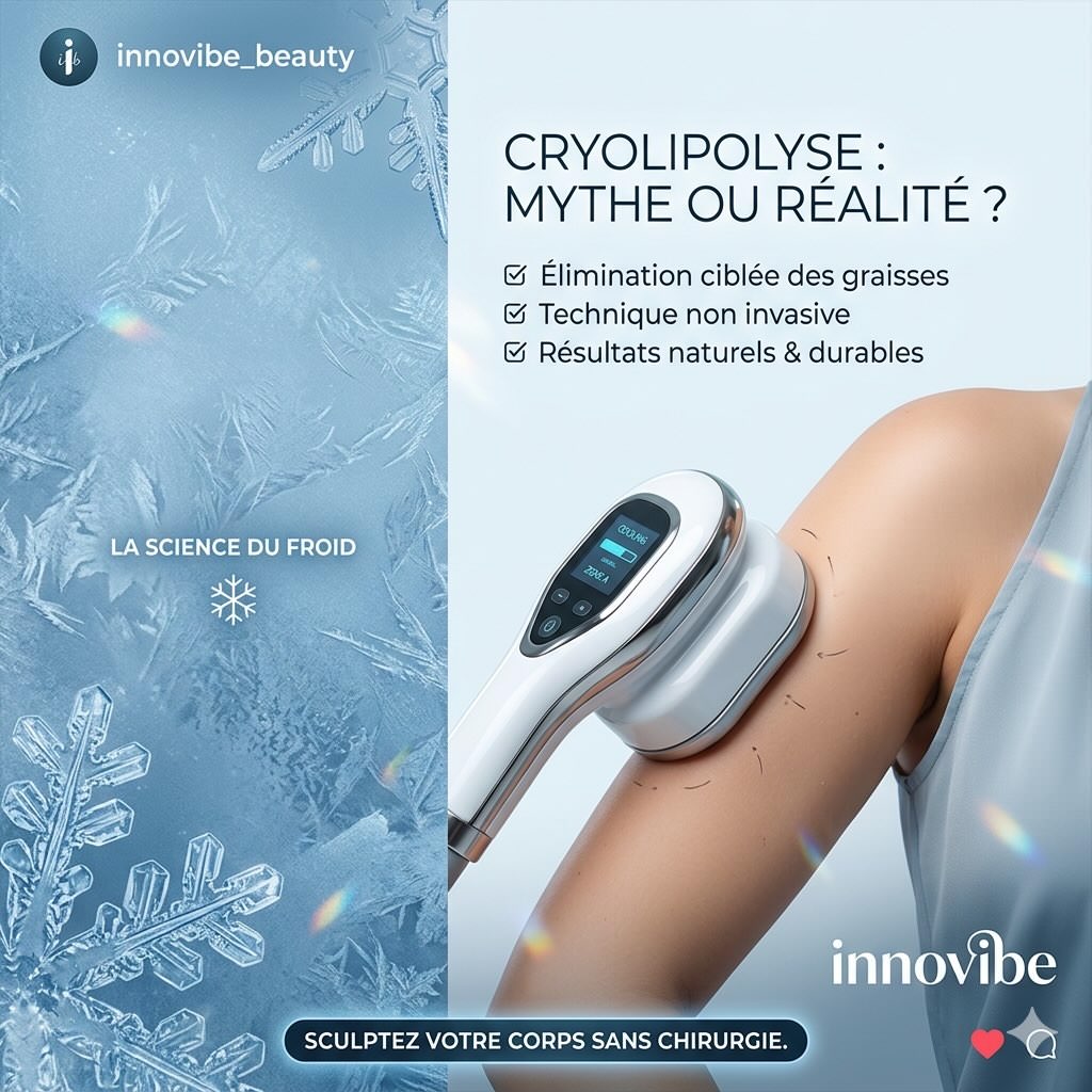 Infographie cryolipolyse : mécanisme de l'apoptose des cellules adipeuses par le froid contrôlé