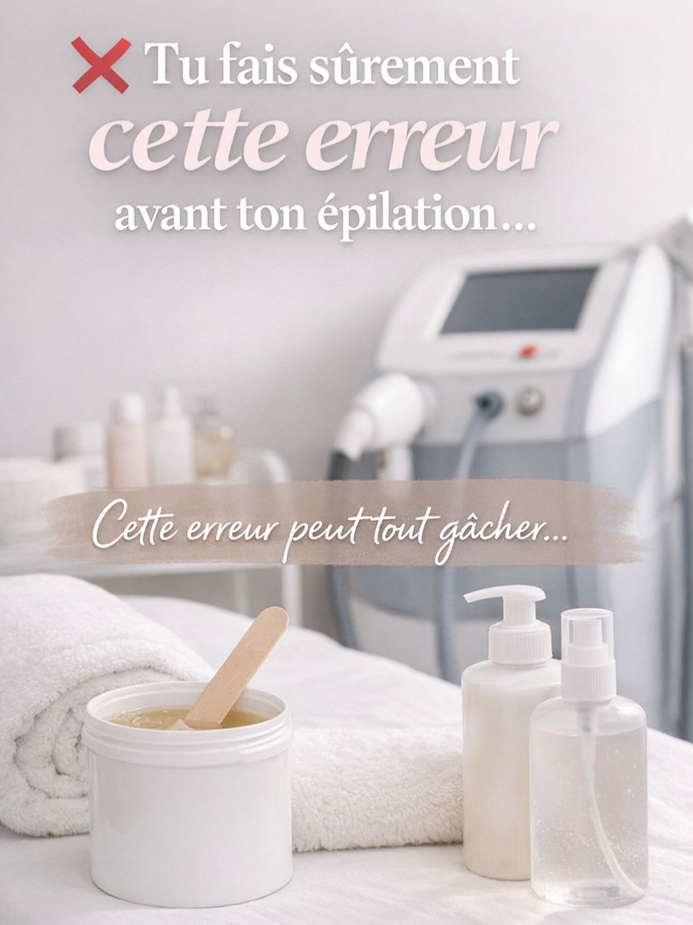Infographie erreurs avant épilation cire laser conseils beauté poils