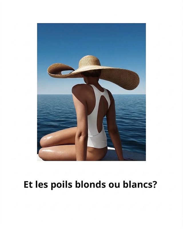 Femme aux poils blonds ou blancs — candidate idéale pour l'électrolyse