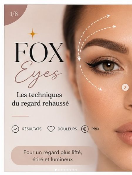 Fox eyes regard rehausse botox fils acide hyaluronique