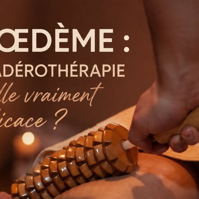 Madérothérapie sur les jambes et lipœdème