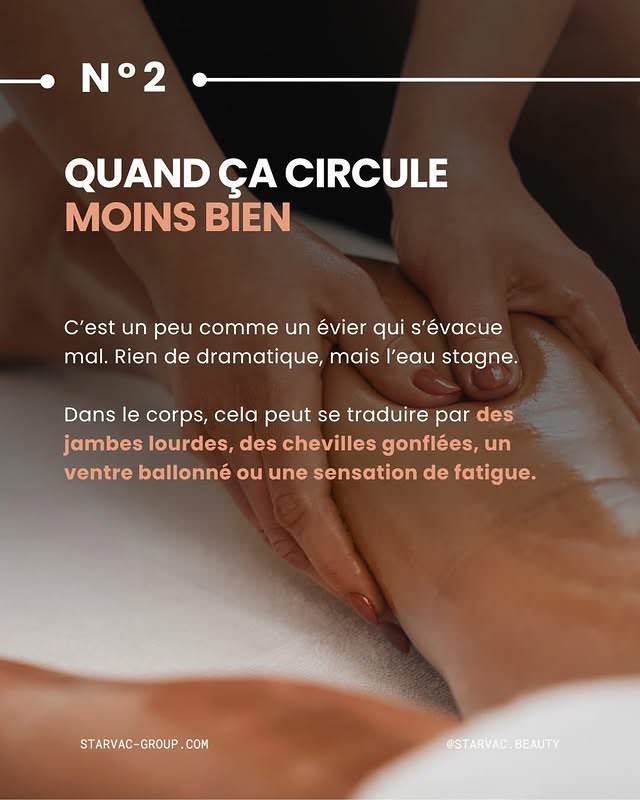 Jambes lourdes et mauvaise circulation — drainage lymphatique