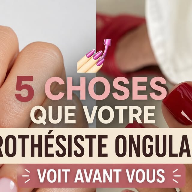 Prothésiste ongulaire examinant les ongles