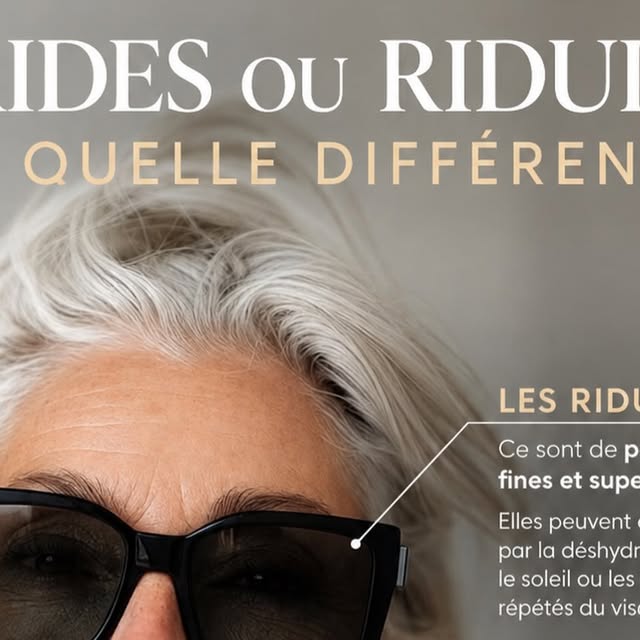 Différence entre rides et ridules sur la peau