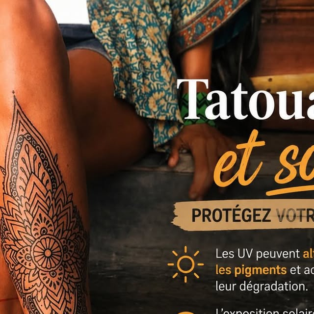 Soleil tatouage protection UV décoloration SPF