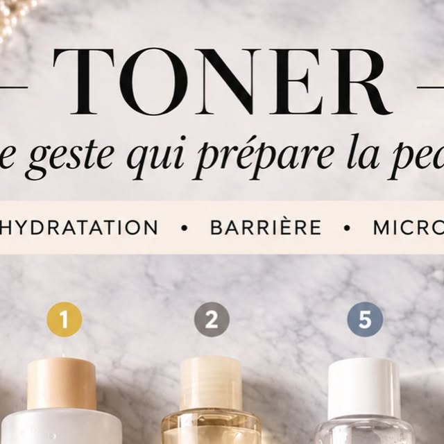 Toner appliqué dans une routine de soin de la peau